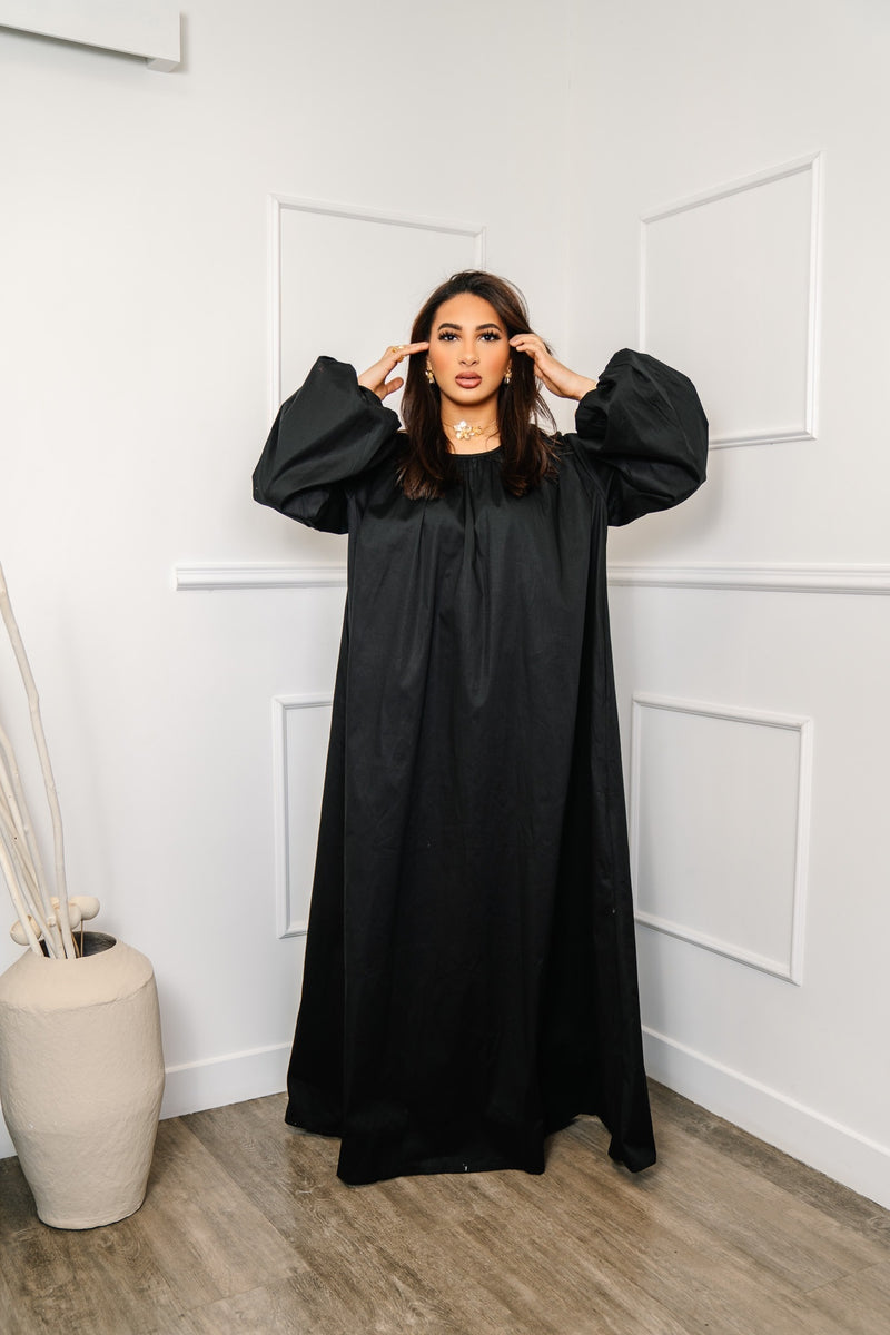 Robe Popeline - Noir